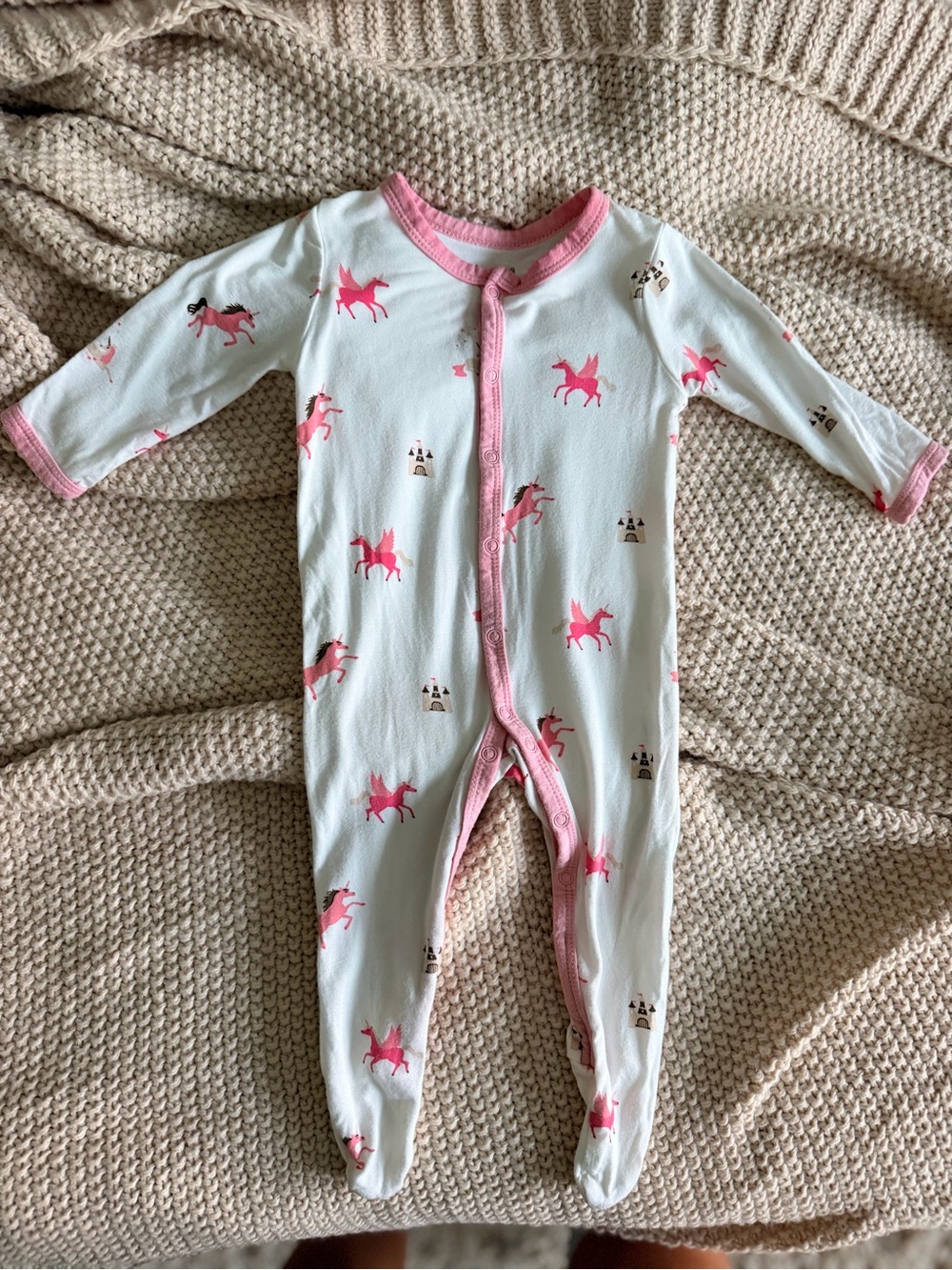 🦄💕 Kyte Baby Bamboo Footie Pajama | Unicorn Print | 3–6 Months | EUC